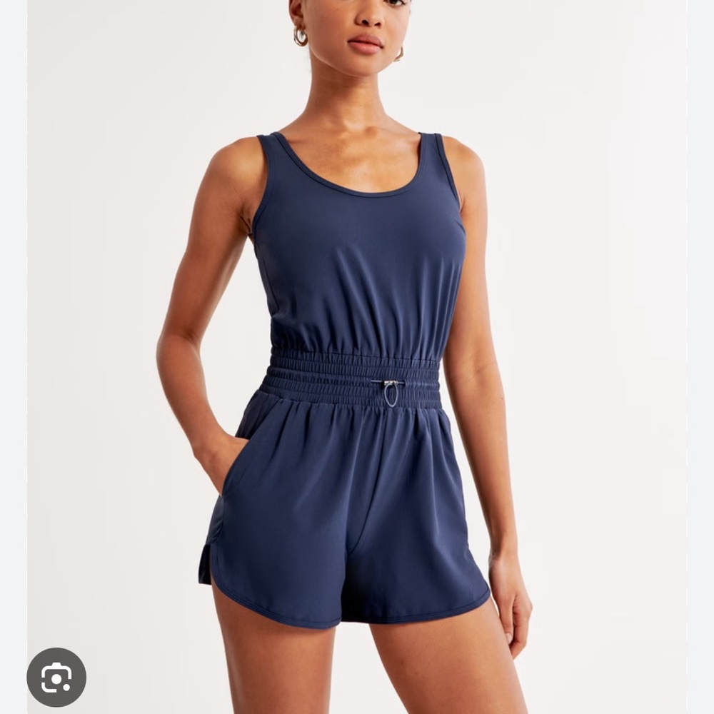 Abercrombie Traveler Romper in blue